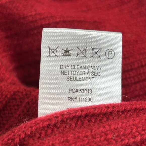 Derek Lam 10 Crosby Womens Red Ribbed Cashmere Turtleneck Sweater XS Pullover - Picture 5 of 8